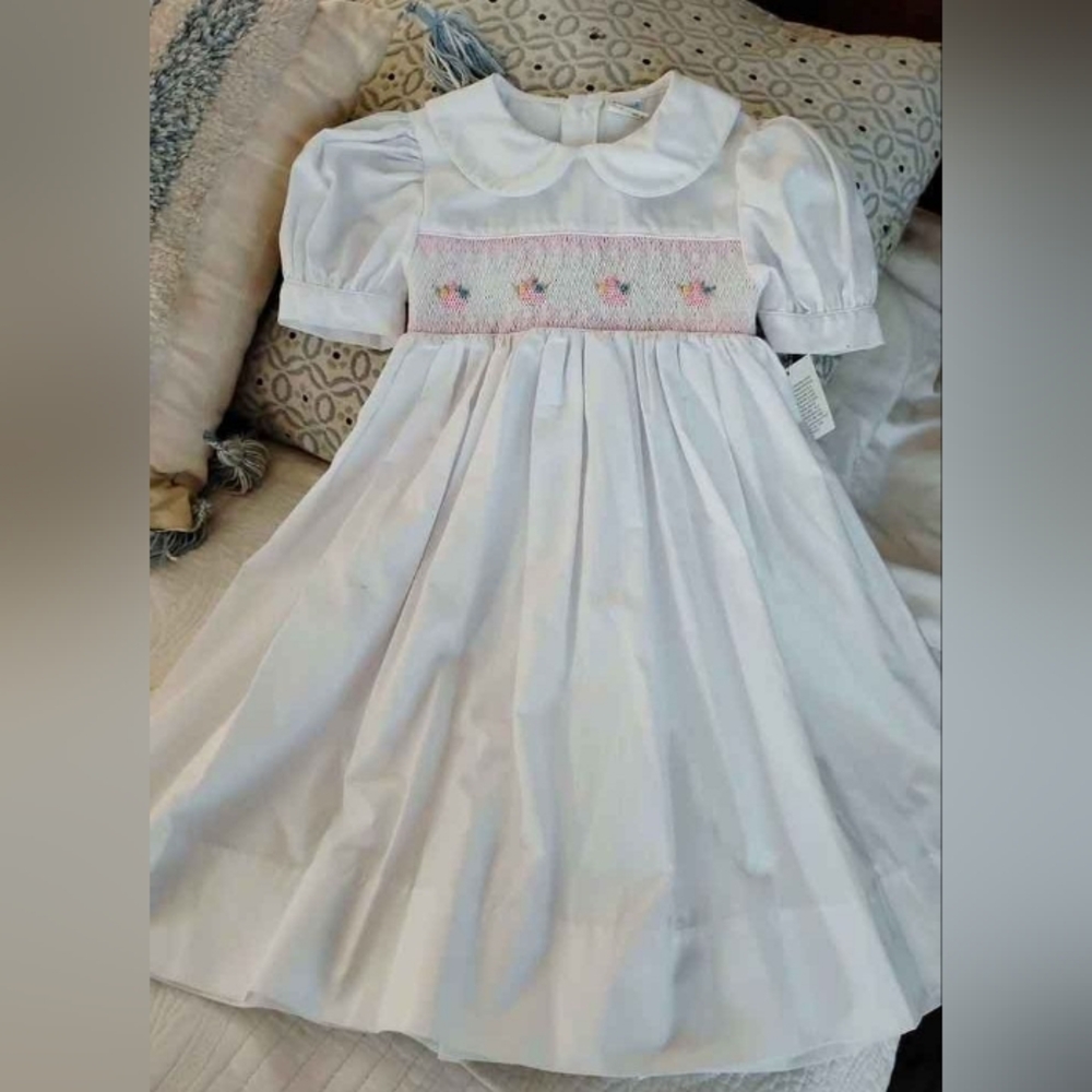 Nwts Sweet Angela Smocked Heirloom Dress Size 3